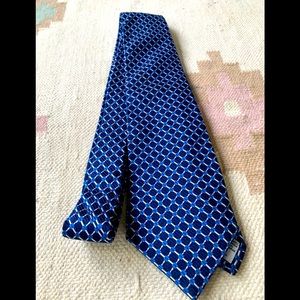 Turnbull & Asser Blue Pattern Silk Tie
